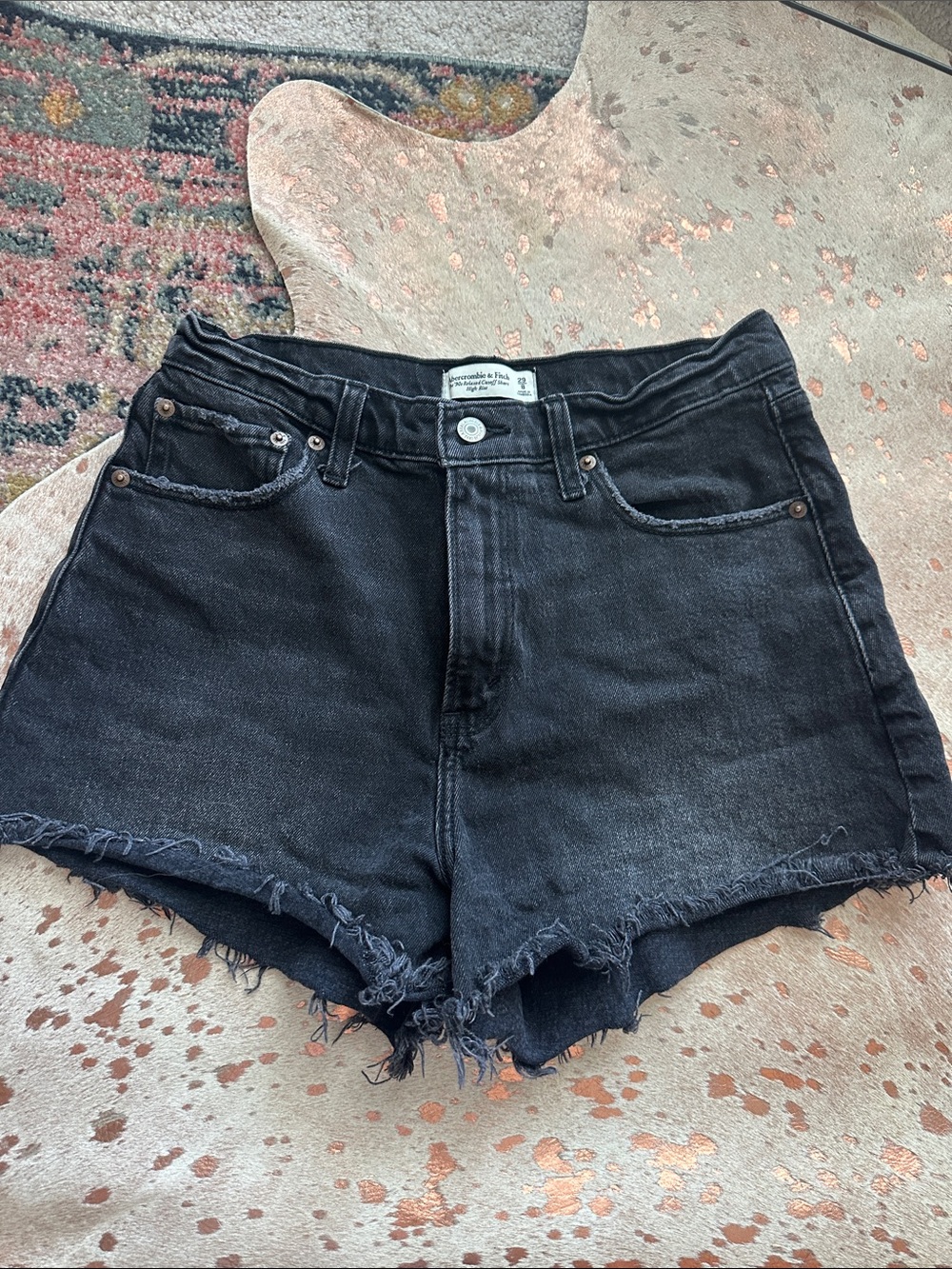A&F High-Rise Black Denim Women’s Shorts